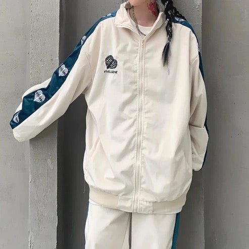 KsG セットアップ Chuanziルーズジャージセットアップ