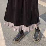 ベロアフリルロングスカート DP61